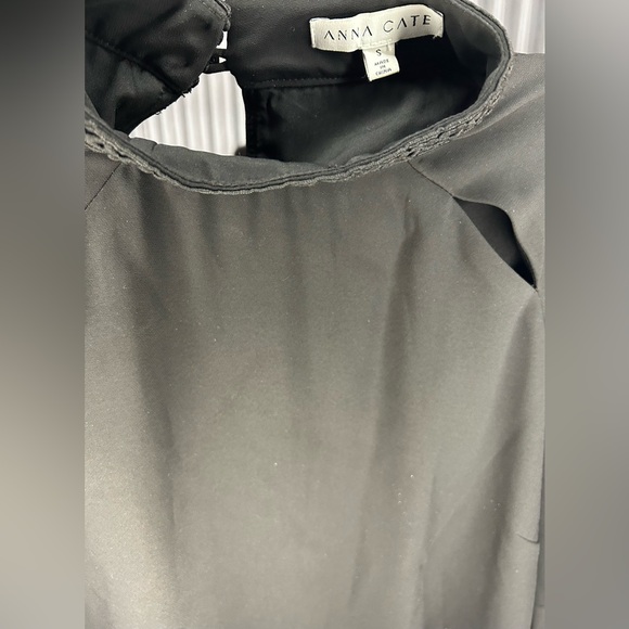 Women’s Anna Cate Black Polyester Long Sleeve Midi Designer Dress Small - Picture 3 of 5